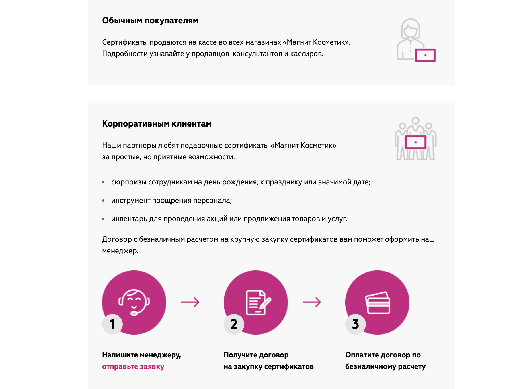 можно ли вернуть сертификат в магазин магнит косметик