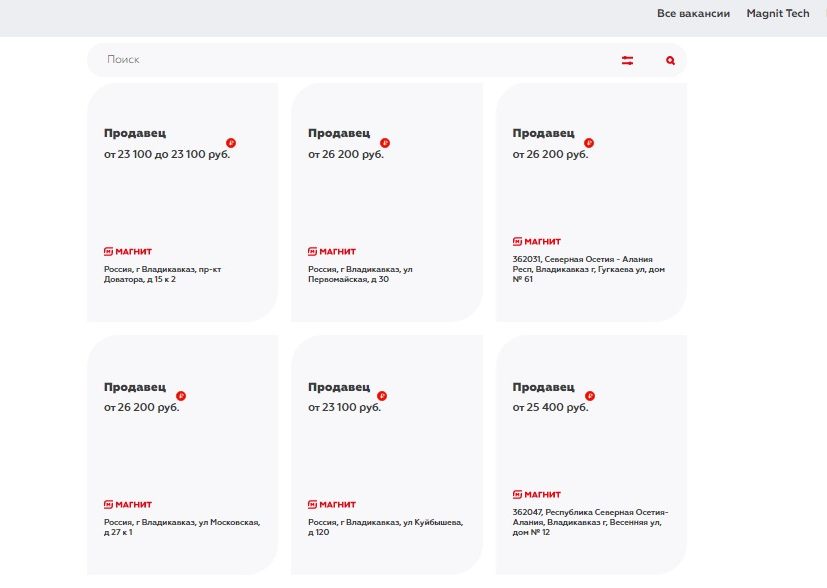 Условия работы по вакансии продавца в магазине Магнит